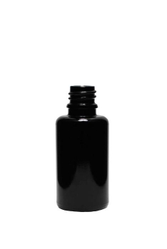 Violettglasflasche 30ml, Mündung DIN18  Lieferung ohne Verschluss, bei Bedarf bitte separat bestellen!